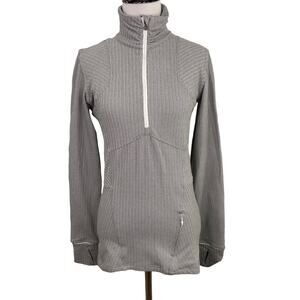 Lululemon Grey Kanto Catch Me Herringbone 1/2 Zip Pullover Size 6